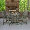 Highwood Usa Weatherly 3pc Round Counter Height Outdoor Patio Furniture Dining Set AD-CNW36-EUC - alternate 3